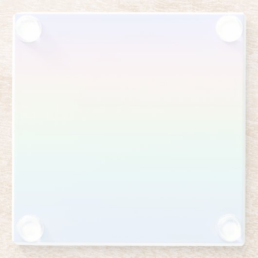 Pastell Regenbogen Glasuntersetzer (Rückseite)