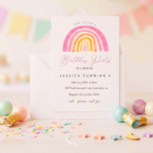 Pastell Regenbogen Glitter Kinder Geburtstagsfeier