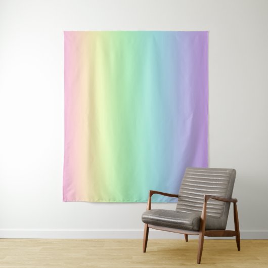 Pastell-Regenbogen-Gradienten-Wandteppich Wandteppich (Beispiel)