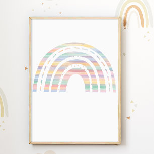 Pastell Regenbogen Kinderzimmer Poster Kinderzimme
