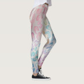 Pastell-Regenbogen-Leoparden-Druck Leggings (Rechts)
