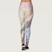 Pastell-Regenbogen-Leoparden-Druck Leggings (Rückseite)