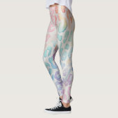 Pastell-Regenbogen-Leoparden-Druck Leggings (Links)