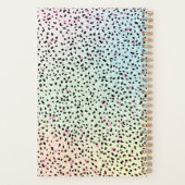 Pastell-Regenbogen-Leoparden-Druck Planer (Rückseite)