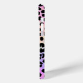 Pastell-Regenbogen-Leopardenprint monogrammiert Case-Mate iPhone Hülle (Rückseite / Links)