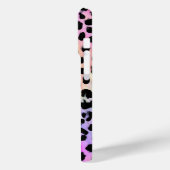Pastell-Regenbogen-Leopardenprint monogrammiert Case-Mate iPhone Hülle (Rückseite / Links)