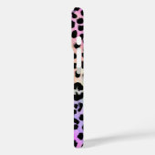 Pastell-Regenbogen-Leopardenprint monogrammiert Case-Mate iPhone Hülle (Rückseite / Links)