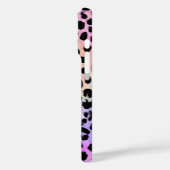 Pastell-Regenbogen-Leopardenprint monogrammiert Case-Mate iPhone Hülle (Rückseite / Links)