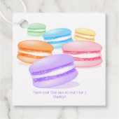 Pastell Regenbogen Macarons Party danke Geschenkanhänger (Vorderseite)