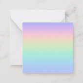 Pastell Regenbogen Mitteilungskarte (Rückseite)