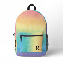 Pastell-Regenbogen-Monogramm im süßen und ästhetis