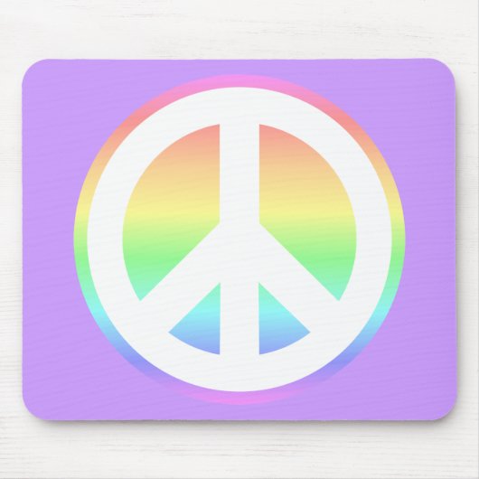 Pastell-Regenbogen Mousepad (Vorne)