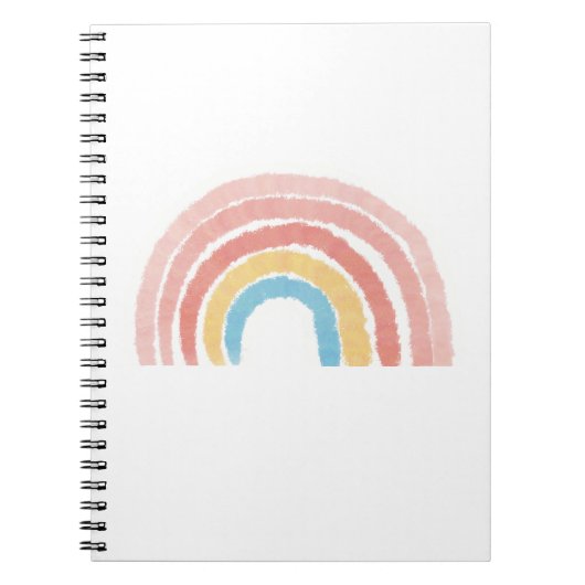 Pastell-Regenbogen Notizblock (Vorderseite)