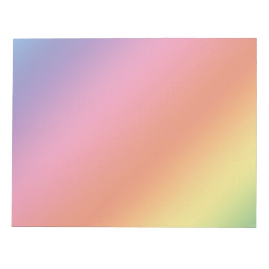 Pastell-Regenbogen-Notizblock Notizblock (Vorderseite)