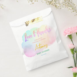 Pastell Regenbogen-Obro-Babydusche Geschenktütchen