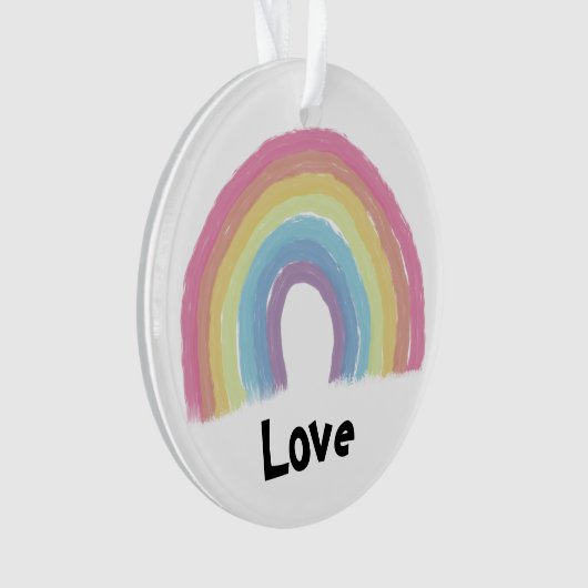 Pastell Regenbogen Ornament (Vorderseite)