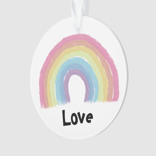 Pastell Regenbogen Ornament (Vorderseite)