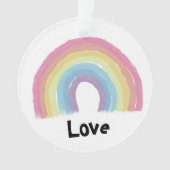 Pastell Regenbogen Ornament (Vorderseite)