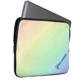 Pastell Regenbogen personalisierter Laptop-Ärmel Laptopschutzhülle (Vorne Rechts)