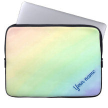 Pastell Regenbogen personalisierter Laptop-Ärmel