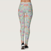 Pastell-Regenbogen-Pilz-Muster Leggings (Rückseite)