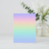 Pastell Regenbogen Postkarte (Stehend Vorderseite)