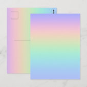 Pastell Regenbogen Postkarte (Vorne/Hinten)