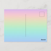 Pastell Regenbogen Postkarte (Rückseite)