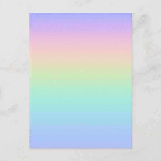 Pastell Regenbogen Postkarte (Vorderseite)
