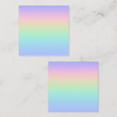 Pastell Regenbogen Quadratische Visitenkarte (Vorne/Hinten)