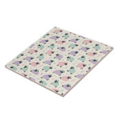 Pastell-Regenbogen-Schaf-Muster Fliese (Seite)
