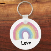 Pastell Regenbogen Schlüsselanhänger (Vorderseite)