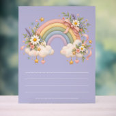 Pastell-Regenbogen-Schreibwaren Acrylschild (Neutral)
