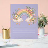Pastell-Regenbogen-Schreibwaren Acrylschild (Hochzeit)
