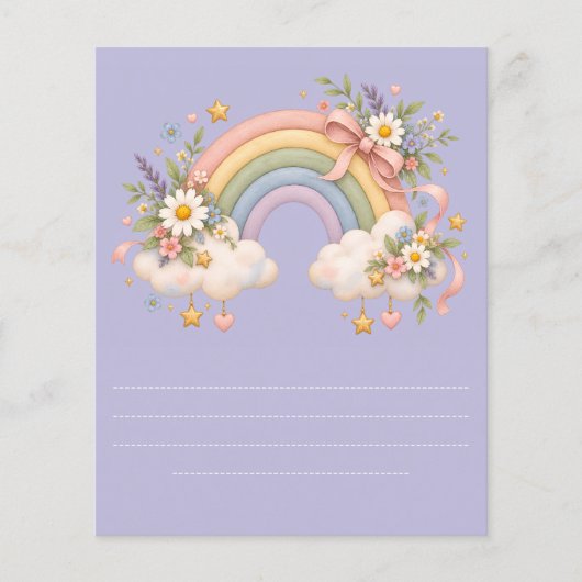 Pastell-Regenbogen-Schreibwaren  Flyer (Vorne)