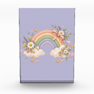 Pastell-Regenbogen-Schreibwaren Fotoblock