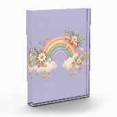 Pastell-Regenbogen-Schreibwaren Fotoblock (Links)
