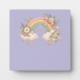 Pastell-Regenbogen-Schreibwaren Fotoplatte