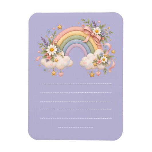 Pastell-Regenbogen-Schreibwaren Magnet (Vertikal)