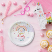 Pastell-Regenbogen-Tie-Dye-Birthday Pappteller (Party)