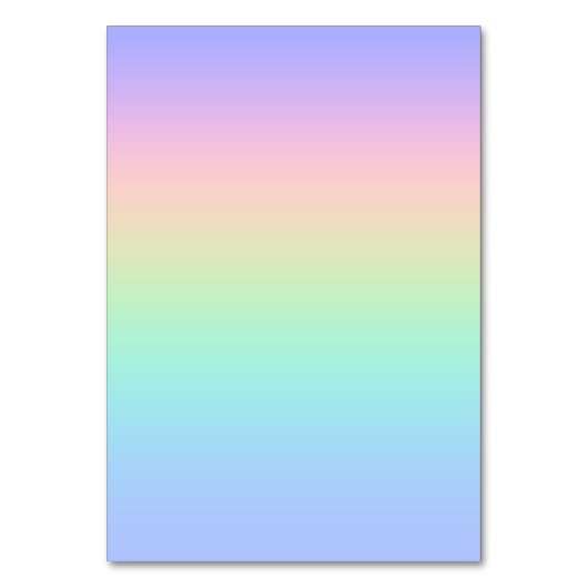 Pastell Regenbogen Tischnummer (Rückseite)