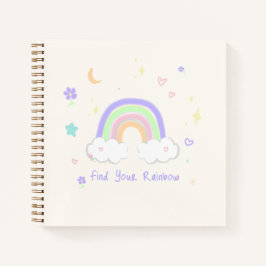 Pastell-Regenbogen-Träume Süßes Spiralnotizbuch Notizblock