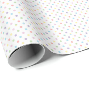 Pastell-Regenbogen-Tupfen für Babypartys Geschenkpapier