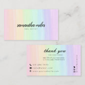 Pastell Regenbogen Visitenkarte (Vorne/Hinten)