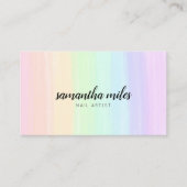 Pastell Regenbogen Visitenkarte (Vorderseite)