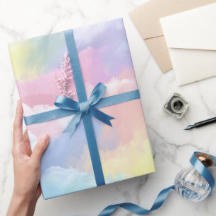 Pastell-Regenbogen-Weiche-Wolken-Mischung-Abstrakt Geschenkpapier