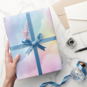 Pastell-Regenbogen-Weiche-Wolken-Mischung Abstrakt Geschenkpapier