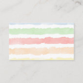 Pastell-Regenbogen-Windelraffinerie Begleitkarte (Rückseite)