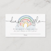 Pastell-Regenbogen-Windelraffinerie Begleitkarte (Vorderseite)