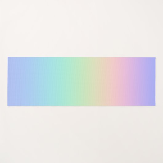Pastell Regenbogen Yogamatte (Vorderseite (Horizontal))